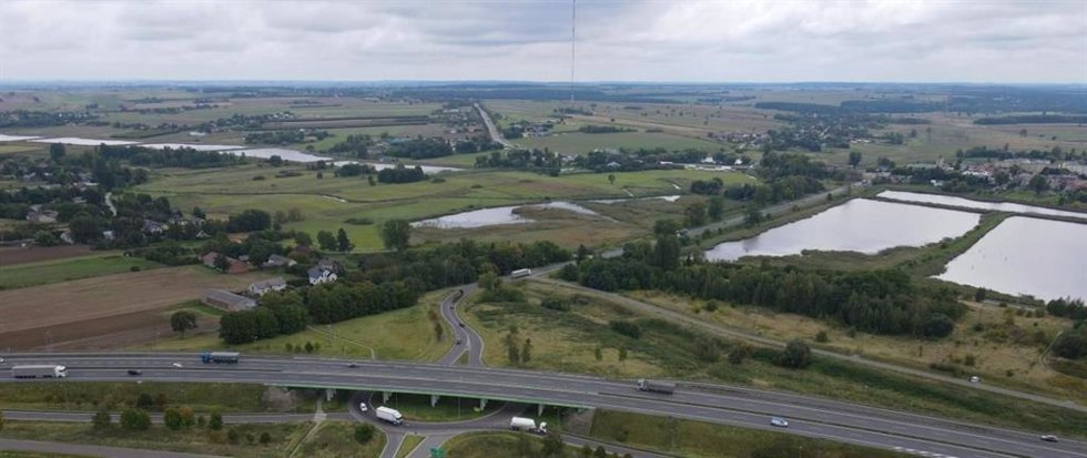 Vista aérea de la zona por la que discurrirá el nuevo trazado de la S17.