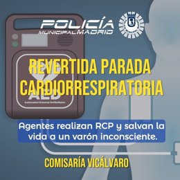 Policías salvan a un hombre que se tiraba por un balcón en Móstoles y a otro que sufrió un infarto en Madrid