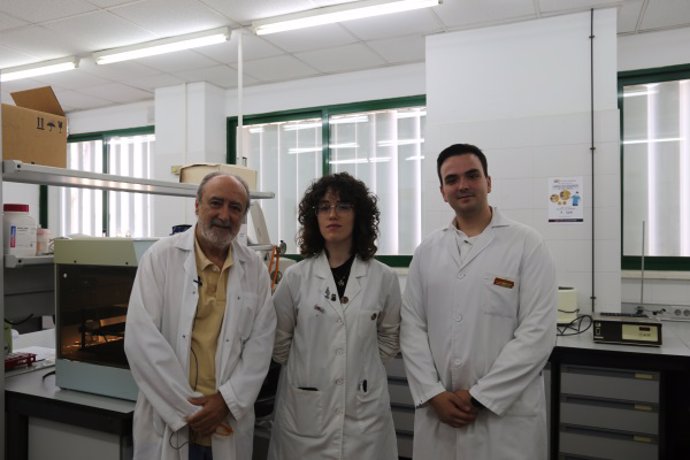 De izquierda a derecha, José Ramos, Helena Chacón y Francisco Ruiz, parte del equipo investigador.