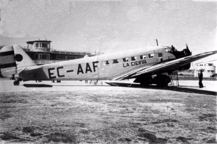 Imagen de archivo de un avión histórico que operó la ruta aérea de Iberia entre Madrid y València