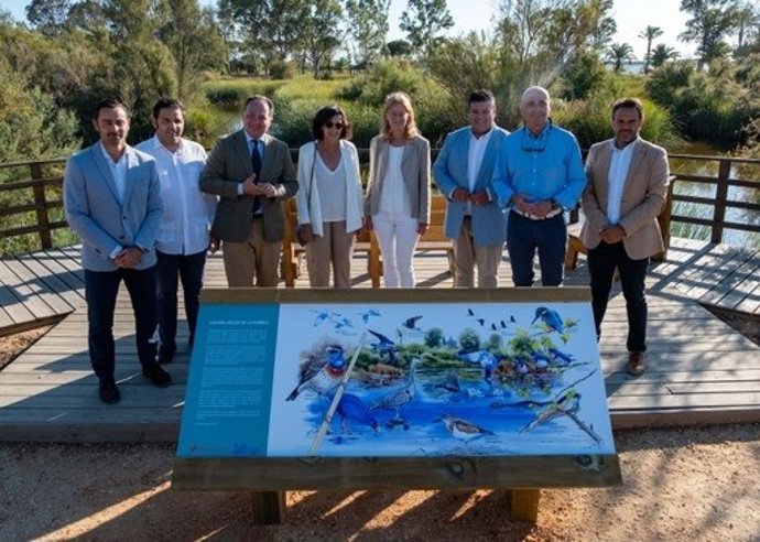 Acto de inauguración del proyecto de recupeación de la laguna de La Rábida.