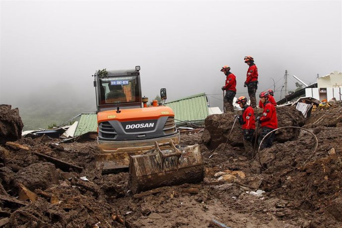 Archivo - Imagen de archivo de los destrozos por las lluvias en Corea del Sur.