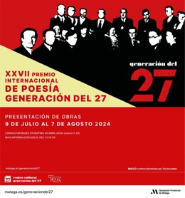 Cartel de la nueva edición del Premio Internacional de Poesía Generación del 27