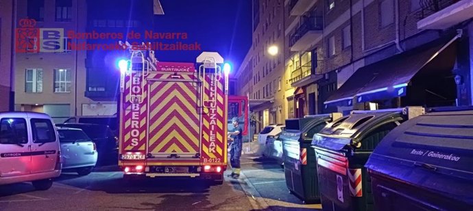 Incendio en una bajera en Ansoáin.