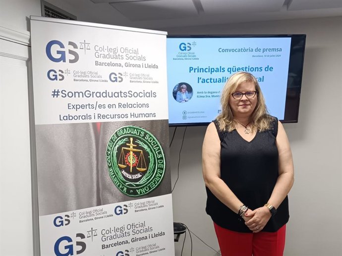 La decana del Col·legi de Graduats Socials de Barcelona, Girona i Lleida (CGSBGLL), Montserrat Cerqueda