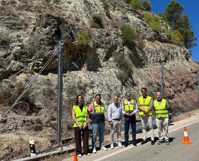 Visita a las obras de emergencia en la A-310