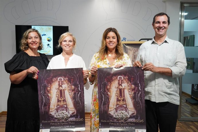 Presentación en la Diputación de Huelva de las fiestas patronales en honor a la Virgen del Carmen de Trigueros.
