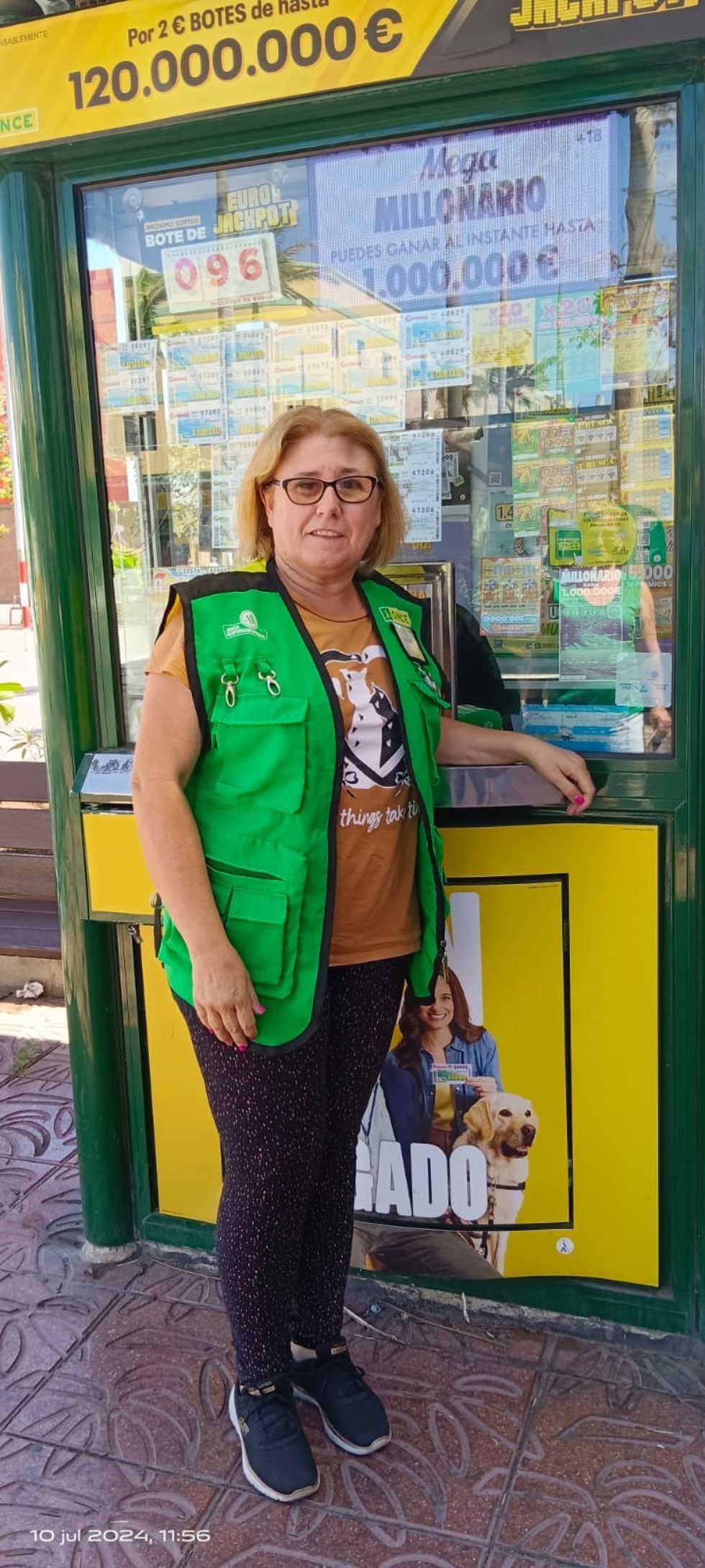 Vendedora de la ONCE Candelaria Díaz