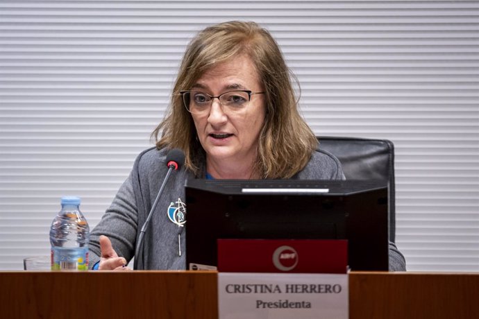 Archivo - La presidenta de la AIReF, Cristina Herrero, clausura un curso sobre el acceso y manejo de bases de datos económicos para periodistas, a 29 de marzo de 2023, en Madrid (España). Este curso orientado para periodistas ha sido organizado por parte 