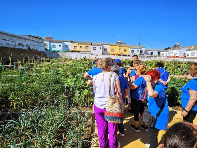 La delegada de Participación Ciudadana, Teresa García, ha visitado los huertos con un grupo de usuarios para presentar el Consejo de hortelanos y comprobar la evolución de los mismos.