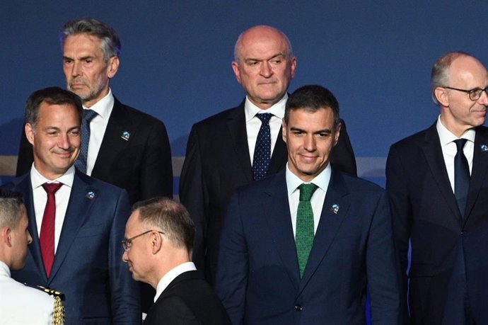 El presidente del Gobierno, Pedro Sánchez, en la cumbre de la OTAN celebrada en Washington.