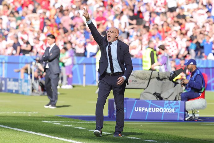 Head Coach Luis de la Fuente of Spain during the UEFA Euro 2024, Group B, football match between Spain and Croatia on June 15, 2024 at Olympiastadion in Berlin, Germany - Photo Jurgen Fromme / firo sportphoto / DPPI