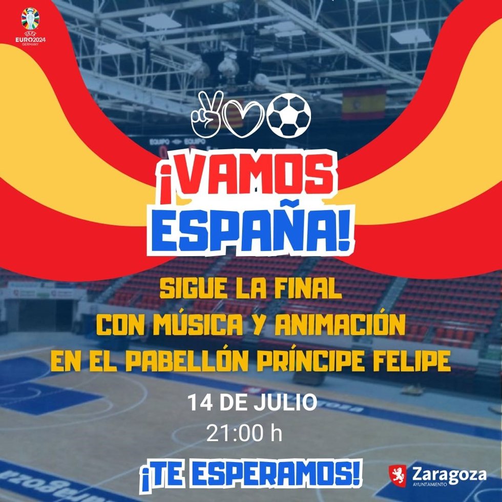 La final de la Eurocopa se podrá seguir en una pantalla gigante en el pabellón Príncipe Felipe.