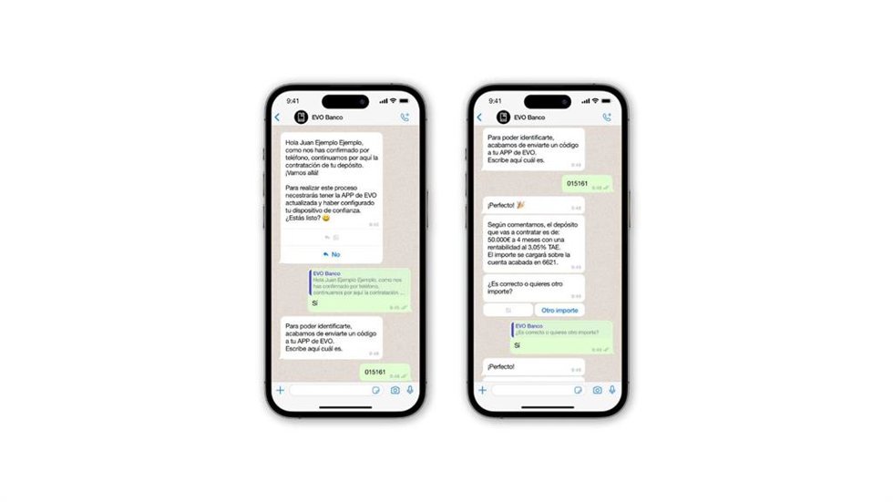 Economía/Finanzas.- Evo Banco septuplica el volumen de sus depósitos en un año y lanza la contratación por WhatsApp