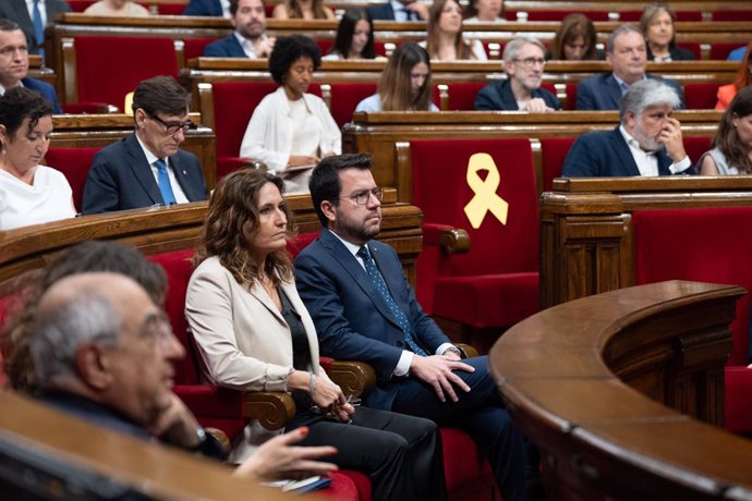 Instant del ple del Parlament