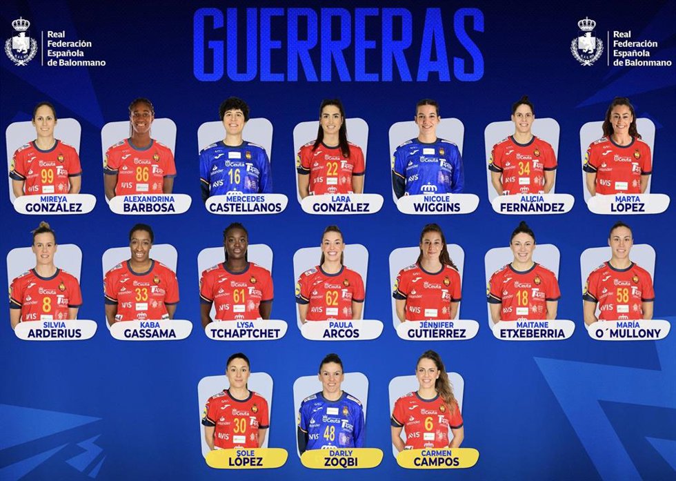 Lista de convocadas de las Guerreras, de balonmano femenino, para los Juegos Olímpicos de Paris 2024