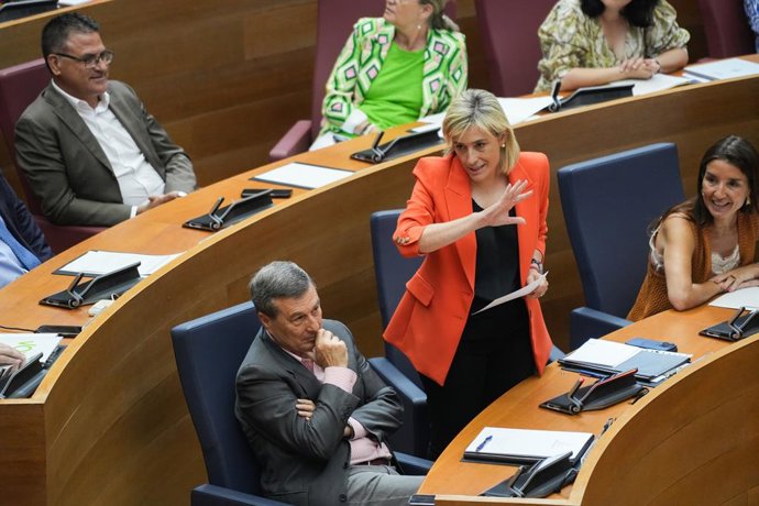 La consellera de Justícia, Elisa Núñez, al ple del Consell