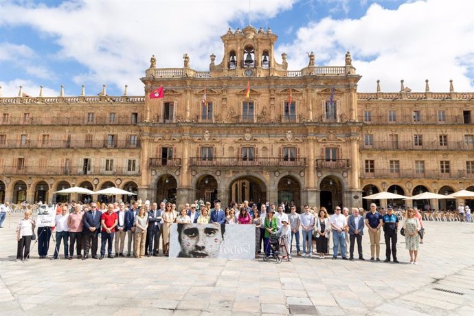 Un momento del acto de homenaje a Miguel Ángel Blanco en Salamanca.