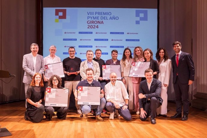 Los ganadores del Premio Pyme del Año 2024 de Girona y de los accésits.