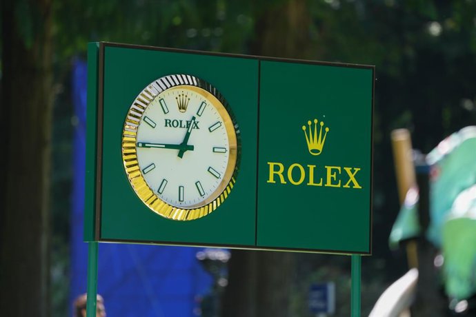 SAMMAMISH, WA - JUNE 20:  A general view of a Rolex clock during the first round of the LPGA KPMG Women's PGA Championship on June 20, 2024 at Sahalee Country Club in Sammamish, WA.