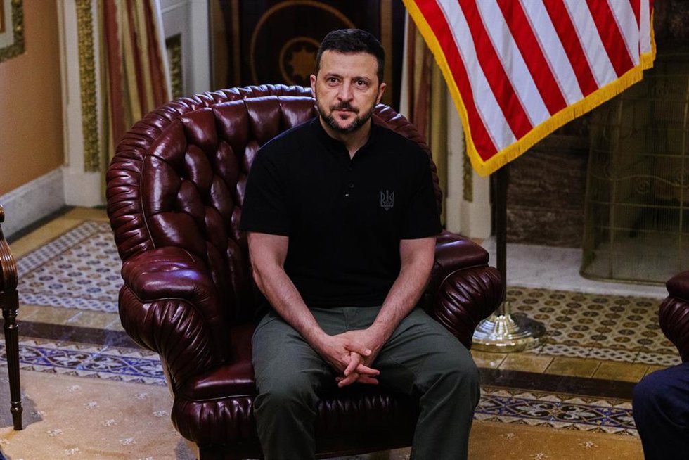 El presidente de Ucrania, Volodimir Zelenski, en Washington