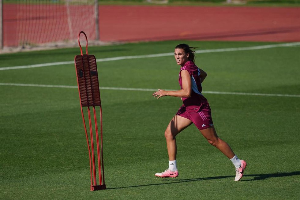 Patri Guijarro during the training day of the Spain Olympic Women Football Team celebrated at Ciudad del Futbol on July 8, 2024 in Las Rozas, Madrid, Spain.