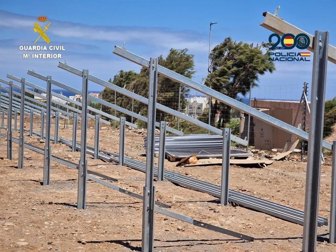 Parque fotovoltáico donde robaron las placas en Ingenio (Gran Canaria)