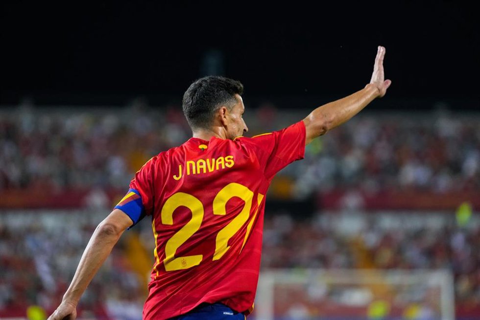 Archivo - El lateral derecho Jesús Navas, durante un amistoso ante Andorra antes de la EURO 2024.