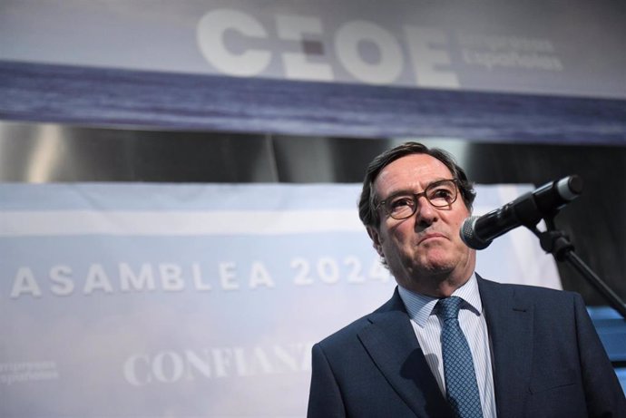 El presidente de la CEOE, Antonio Garamendi. 