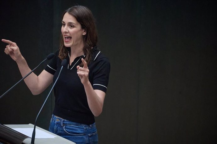 La portavoz de Más Madrid en el Ayuntamiento, Rita Maestre, interviene durante un pleno extraordinario  