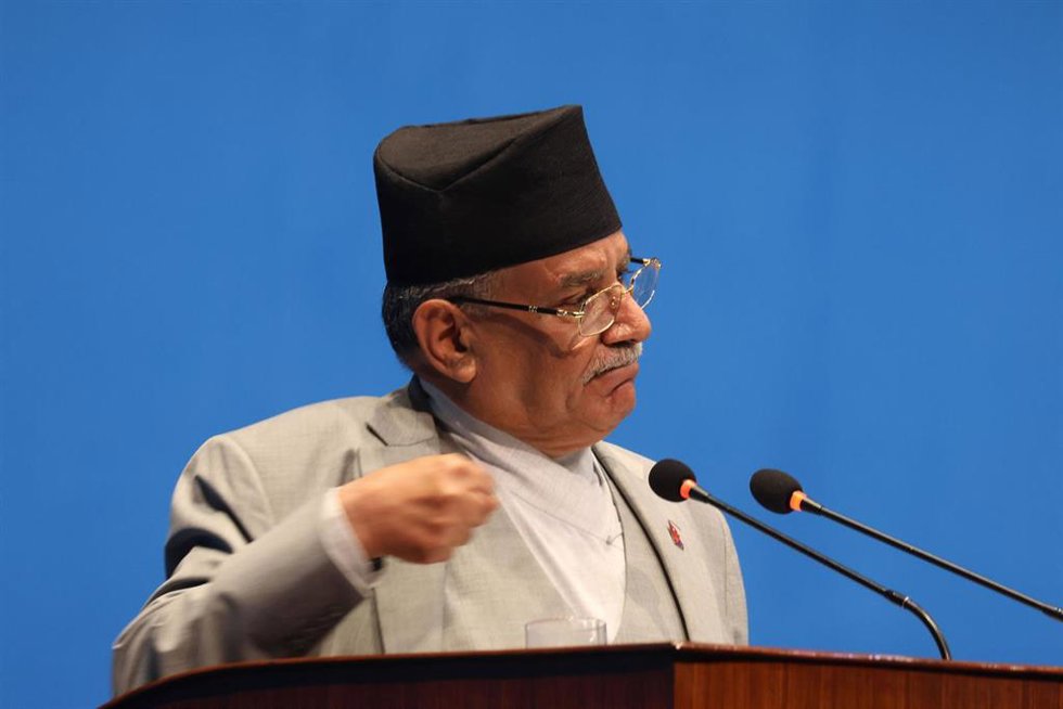 El ex primer ministro de Nepal, Pushpa Kamal Dahal