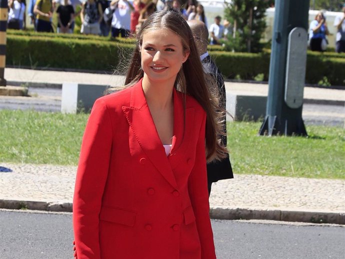 La Princesa Leonor a su llegada al Monasterio de los Jerónimos, a 12 de julio de 2024, en Lisboa (Portugal).