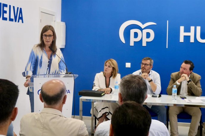 La vicesecretaria de Organización del PP, Carmen Fúnez, durante su intervención en el Comité Ejecutivo Provincial.