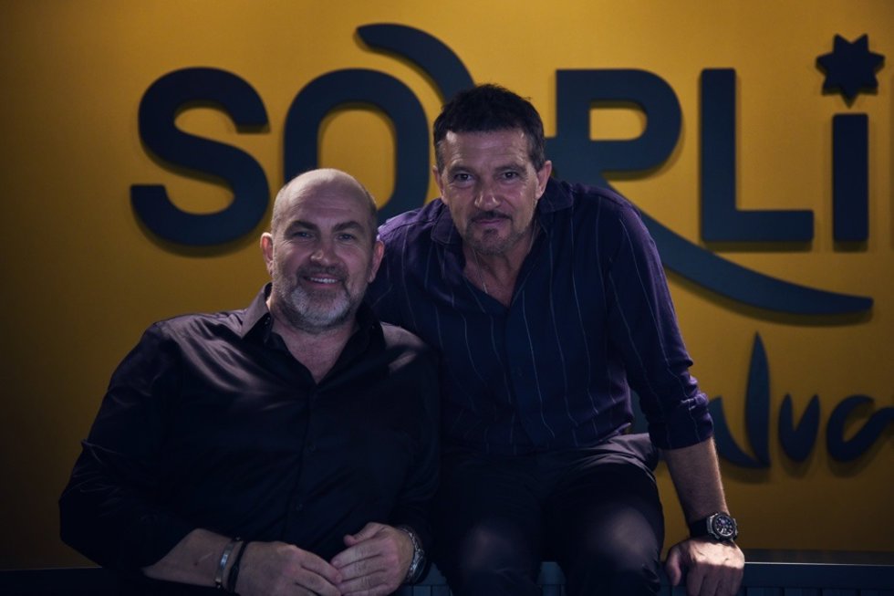 Antonio Banderas y Domingo Merlin, como responsables de Soho Producciones y Merlín Producciones
