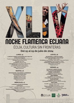 Écija reivindica su peso en la historia del Flamenco y rinde tributo a la guitarra como guiño a Paco de Lucía y a Pepe Triano.