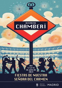 Cartel de las fiestas en honor a la patrona de Chamberí, Nuestra Señora del Carmen