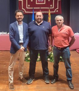 Los consejeros comarcales de CHA en Campo de Borja: Alfonso Navarro, Sergio Sisamón y Julio Andía.