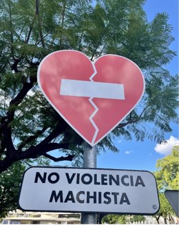 Señal contra la violencia machista.