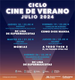 La Diputación de Málaga lleva el séptimo arte a la provincia con un ciclo de cine de verano.