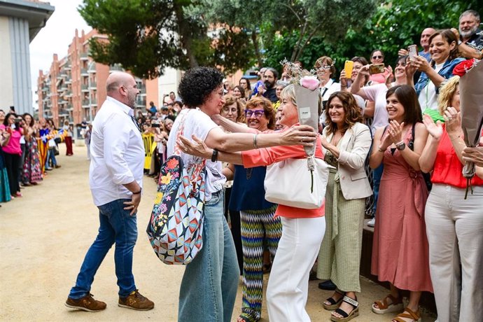 La secretaria general de ERC, Marta Rovira, y la expresidenta del Parlament Carme Forcadell