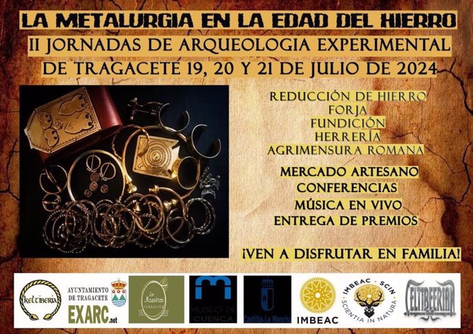 Cartel de las II Jornadas de Arqueología Experimental de Tragacete, Cuenca.