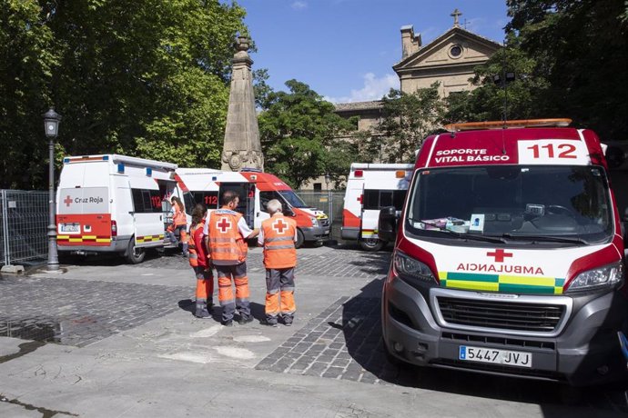 Puesto de atención sanitaria de la plaza de Recoletas.