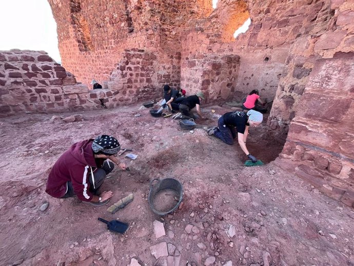 Catorce alumnos universitarios, junto con un técnico y el director de la actividad, Jaime García Carpintero López de Mota, participan este mes de julio (del 8 al 21) en el proyecto 'Arqueología de la religión y de la guerra en el Montiel medieval II'