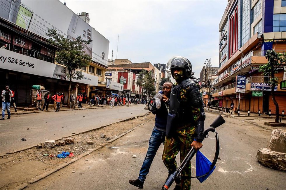 Imagen de archivo de protestas en Nairobi