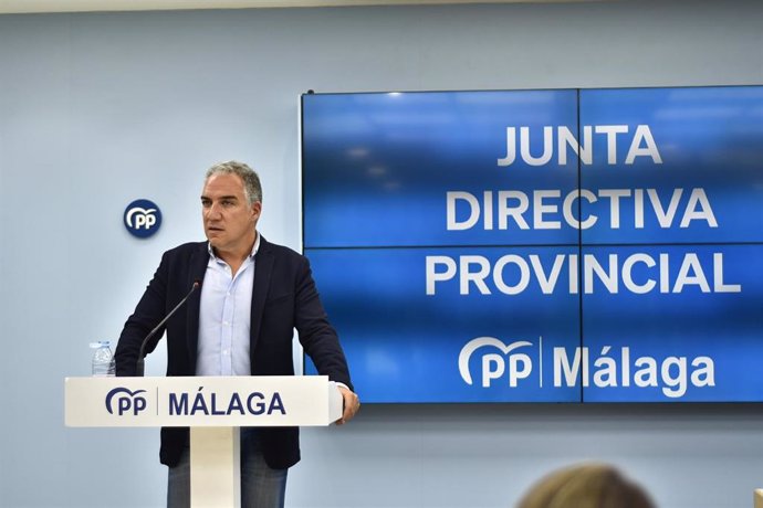 El vicesecretario de Coordinación Autonómica y Local y Análisis Electoral del PP, Elías Bendodo, en una foto de archivo.