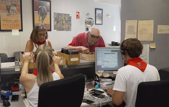 Imagen de la oficina de objetos perdidos del Ayuntamiento de Pamplona