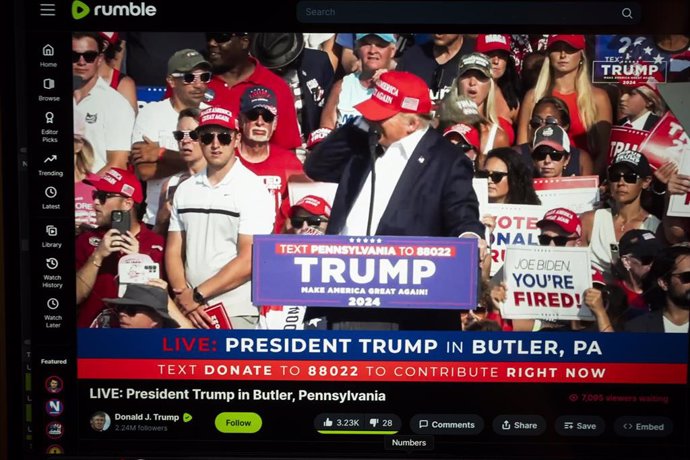 Imagen del evento de Trump en Butler (Pensilvania) 