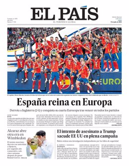 Portada de El País 15 de julio de 2024