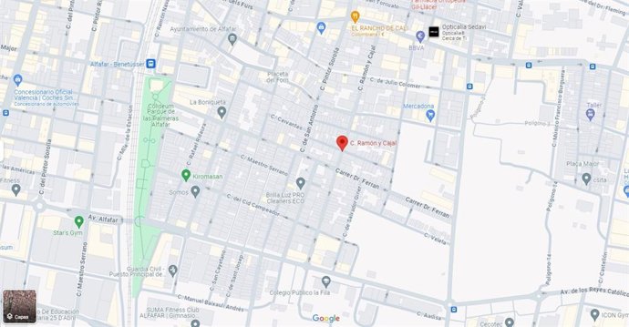 Carrer Ramón i Cajal d'Alfafar