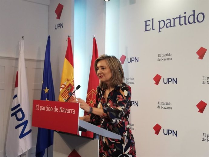 Archivo - Cristina Ibarrola, portavoz de UPN en el Ayuntamiento de Pamplona y presidenta de la formación regionalista.